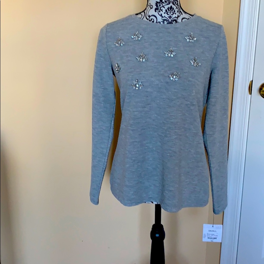 NWT Liz Claiborne Grey Sweater